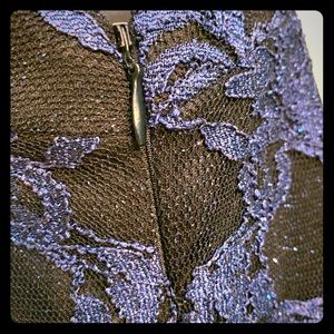 Black/ blue lace sparkly dress